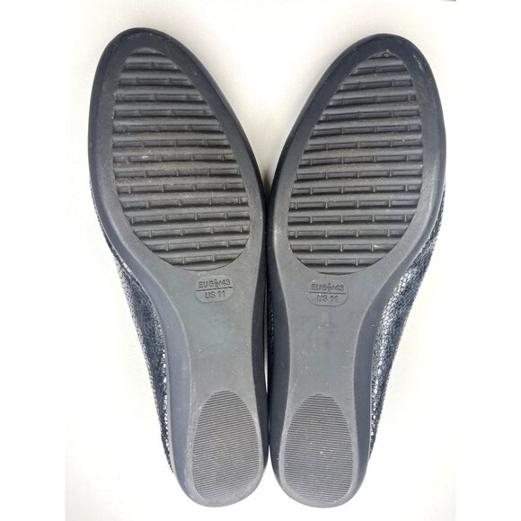 Flexx Loafer Slip On Tassel Shoes Ladies Size 11 Black Textured - Picture 5 of 11